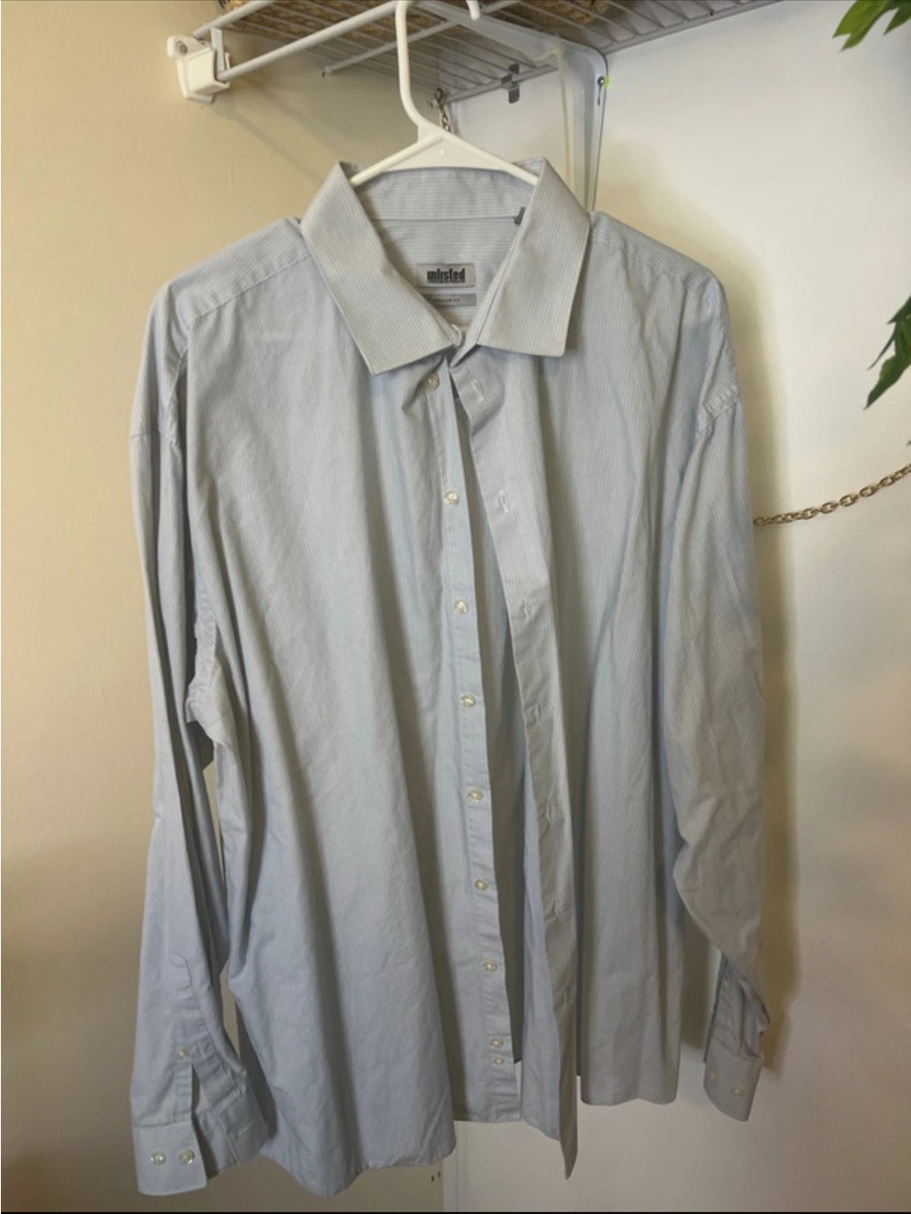 Unlisted Men's Light Blue Pinstripe Dress Shirt